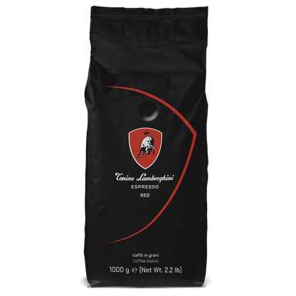 Tonino Lamborghini Italian Espresso Coffee Beans - Red Espresso 1kg.