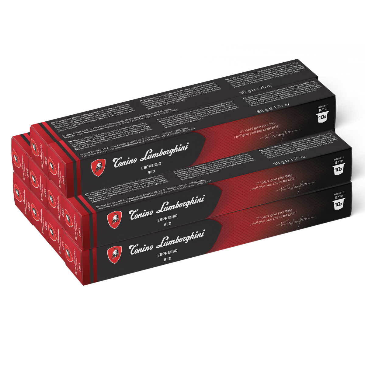 Tonino Lamborghini Nespresso Compatible Capsules - Red Espresso- 10packs