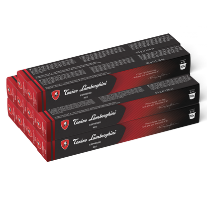 Tonino Lamborghini Nespresso Compatible Capsules - Red Espresso- 10packs