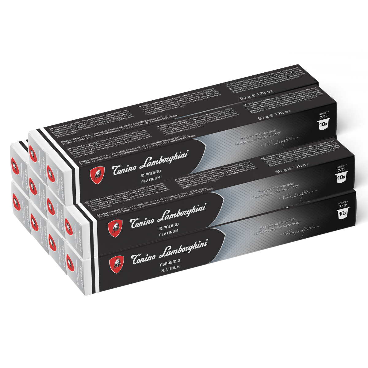 Tonino Lamborghini Nespresso Compatible Capsules - Platinum Blend- 10 packs