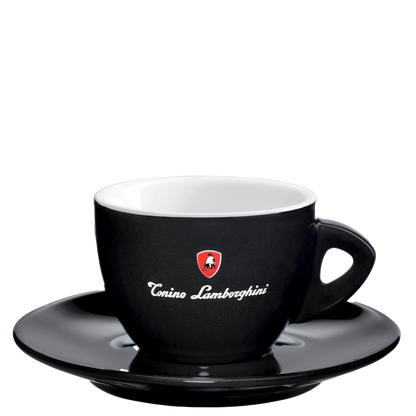 Tasses à café et soucoupe Lamborghini (Collection Noire)