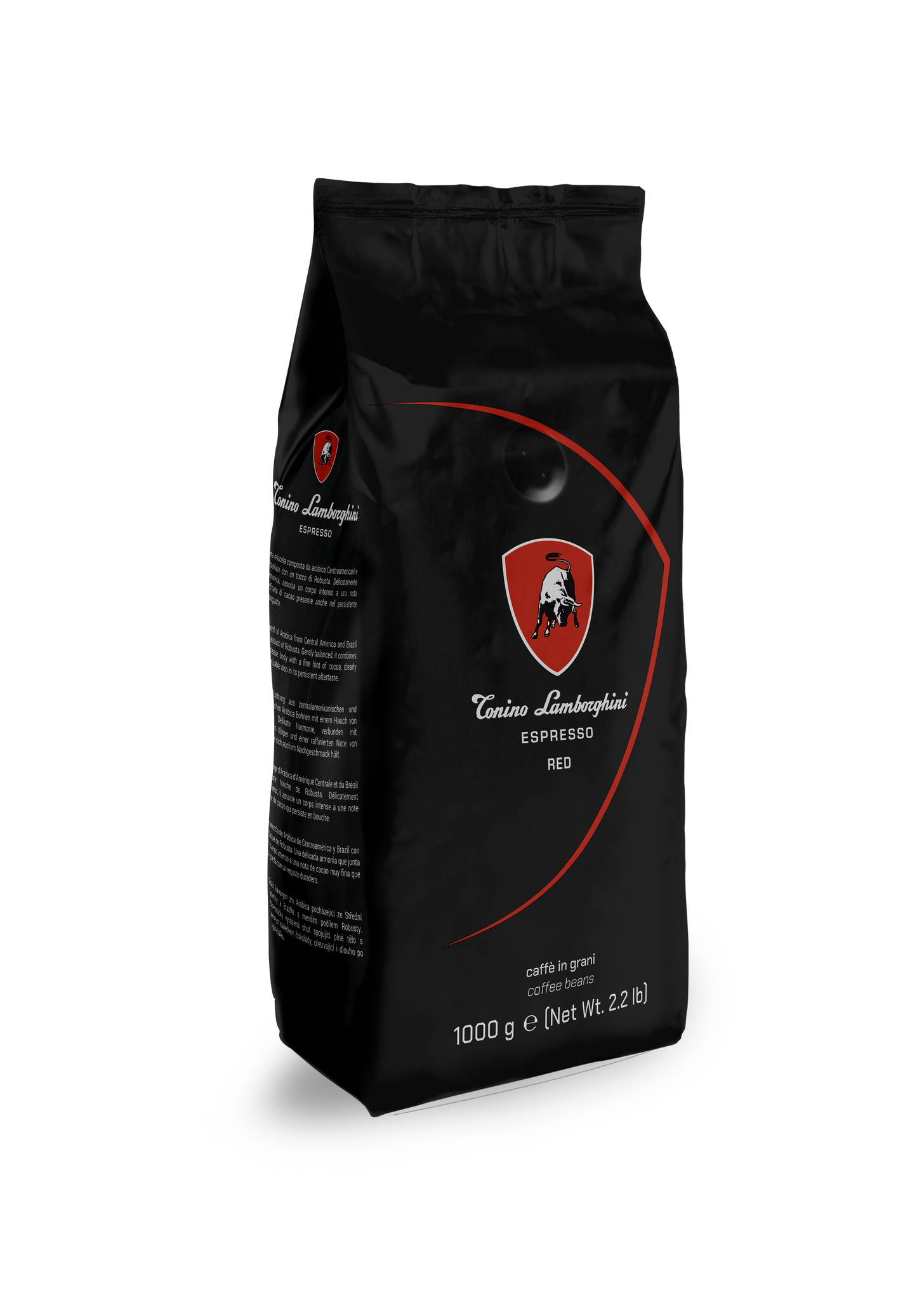 Tonino Lamborghini Italian Espresso Coffee Beans - Red Blend 1kg.