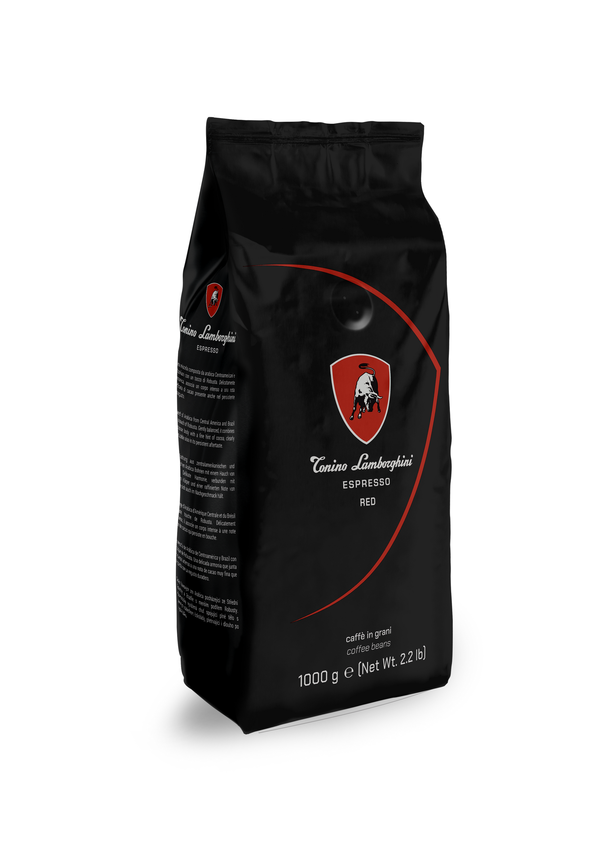 Tonino Lamborghini Italian Espresso Coffee Beans - Red Blend 1kg.