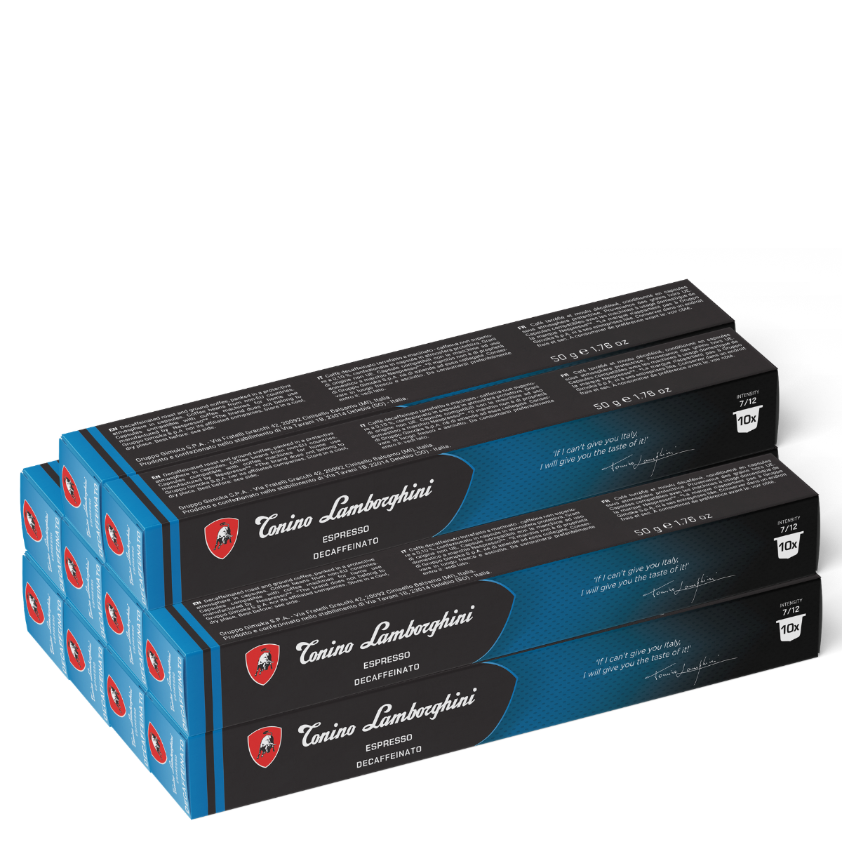 Tonino Lamborghini Decaf Coffee Pods-red-100 pods