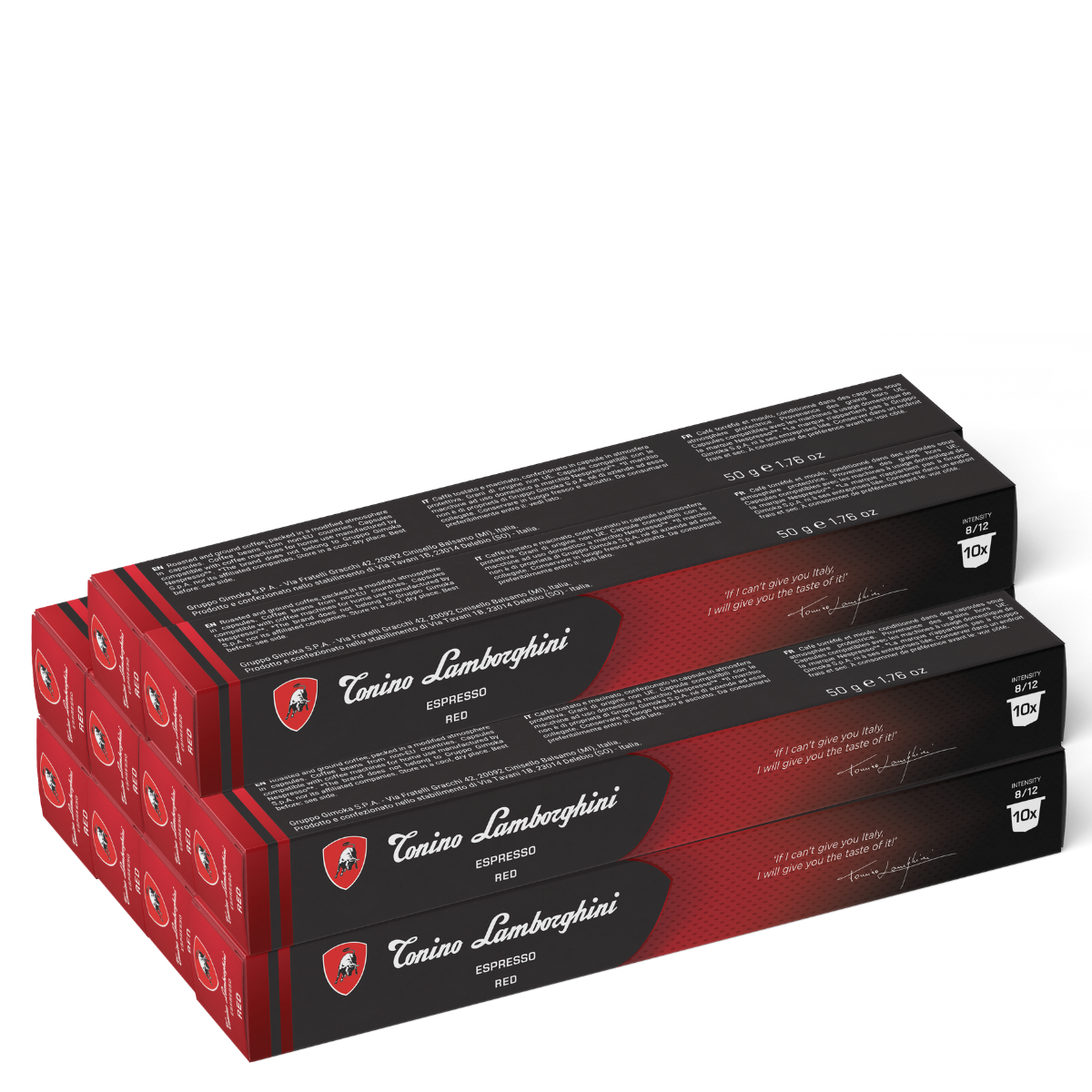 Tonino Lamborghini Coffee Pods-red-100 pods